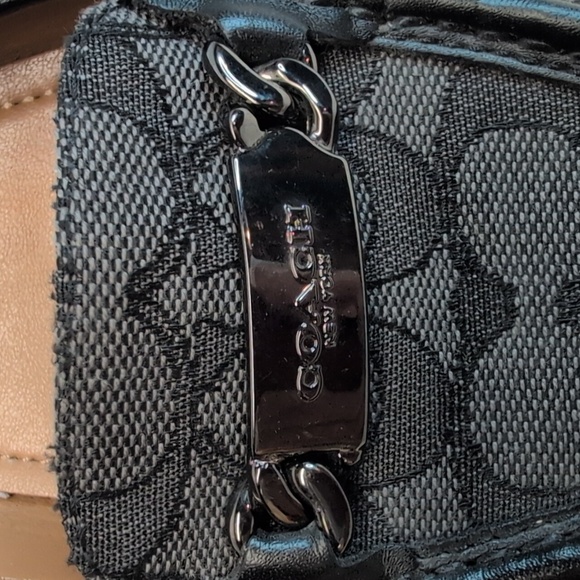 Coach Olive Women Flat Gray Signature Jacquard Slip-On Loafer Smoke Size 6 1/2 - Picture 4 of 9